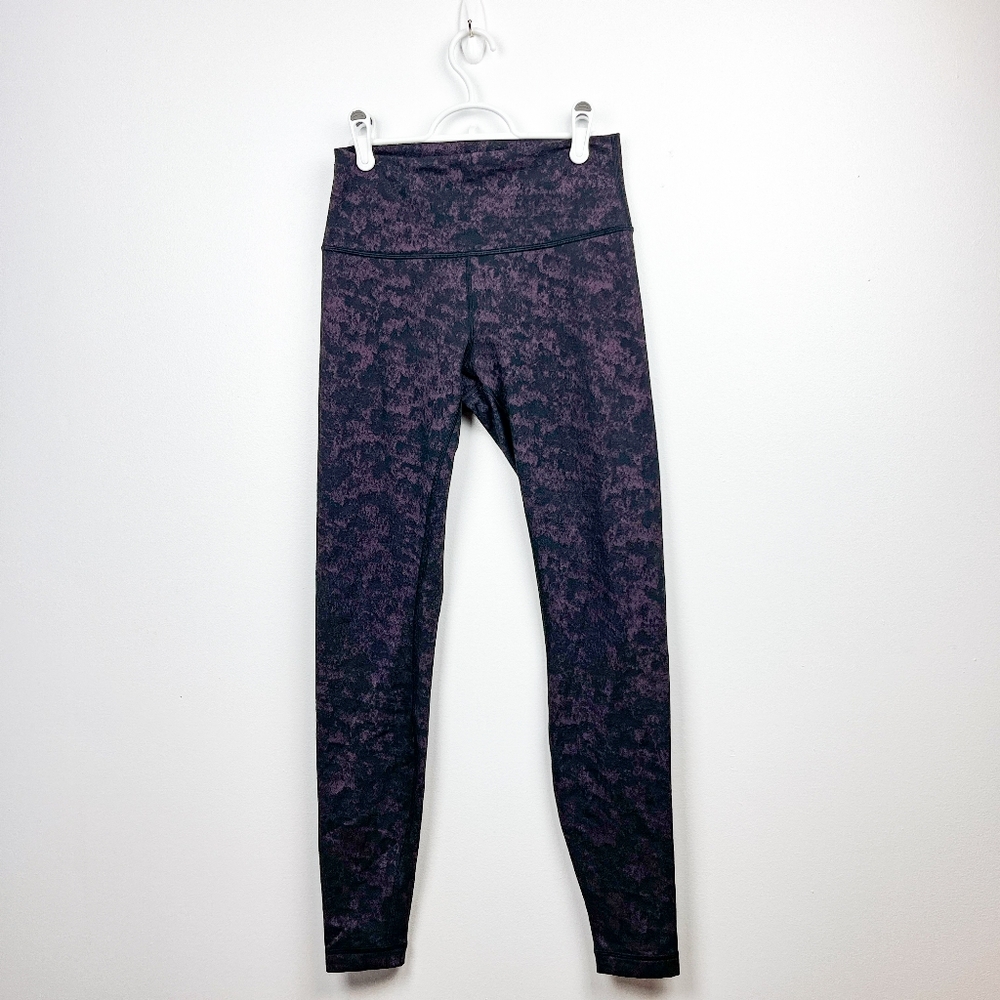 Lululemon Dark Purple And Black Womens Leggings